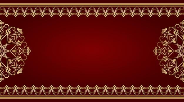 Fondo simple con adorno de mandala dorado