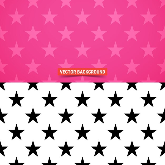 Fondo simple Patrón de estrella sobre fondo rosa Ilustración vectorial