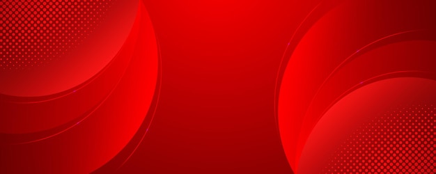 Fondo simple rojo abstracto con líneas de círculos