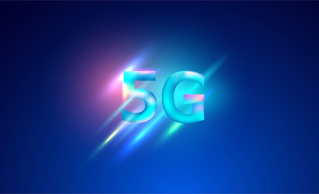 Vector fondo de sistemas de internet inalámbrico de red 5g. red de comunicación.