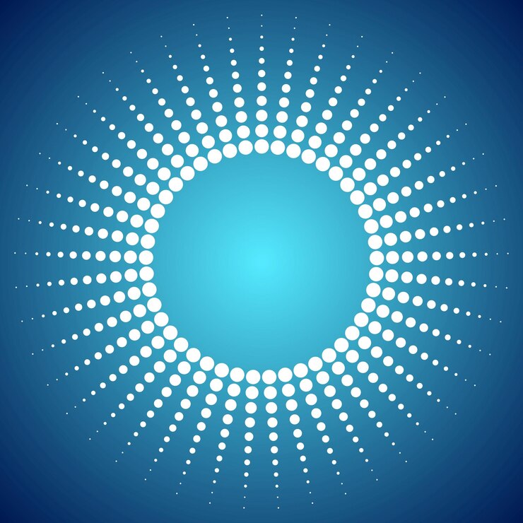 Vector fondo de sol punteado brillante abstracto diseño vectorial