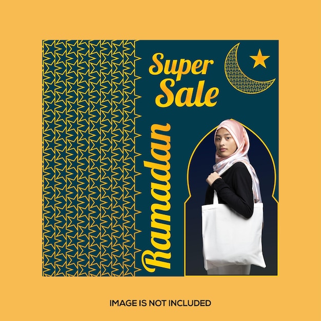 Fondo de super venta de ramadán mubarak