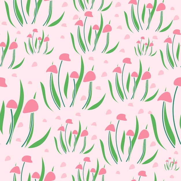 Vector fondo de superficie floral diseño de patrones sin fisuras