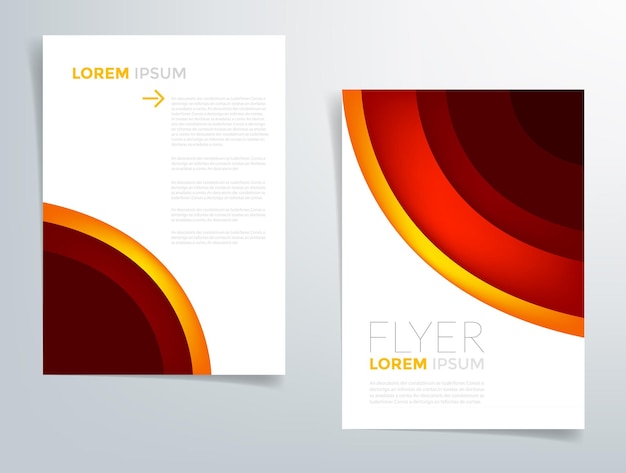 Fondo de superposición de línea de curva de vector de folleto rojo para diseño de texto y mensaje