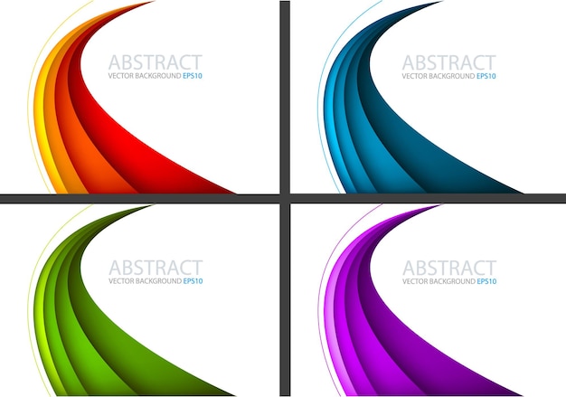 Fondo de superposición de línea de curva de vector gráfico colorido para diseño de texto y mensaje