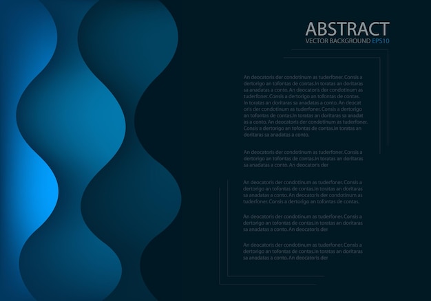 fondo de superposición de línea de curva de vector gráfico para diseño de texto y mensaje