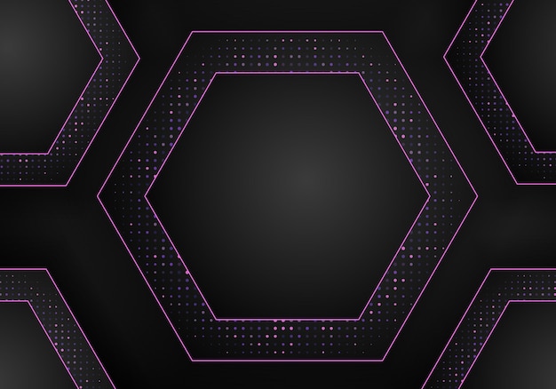 Fondo de superposición metálico oscuro abstracto. Fondo 3D abstracto de lujo con una combinación de polígonos luminosos en estilo 3D. Diseño gráfico brilla decoración de elementos de puntos.