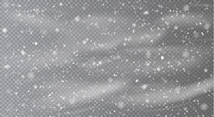 Vector fondo de superposición de nieve que cae