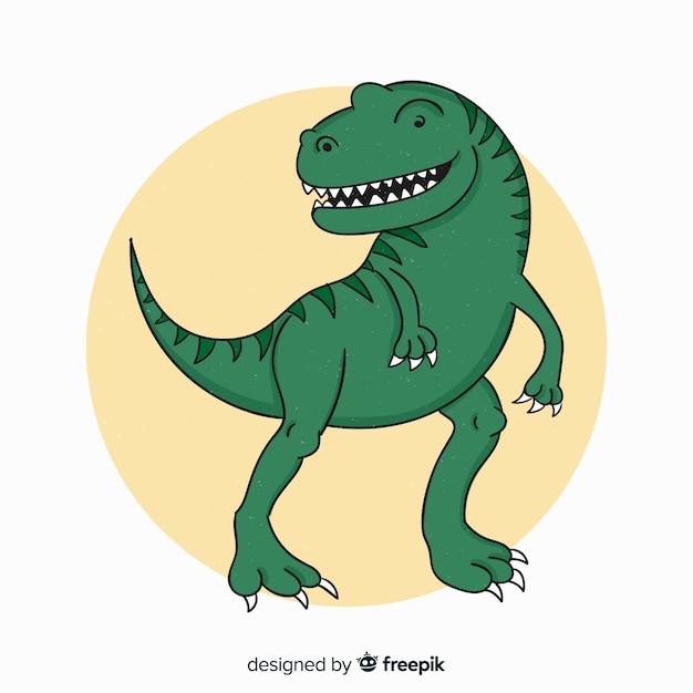 Fondo de t-rex dibujado a mano