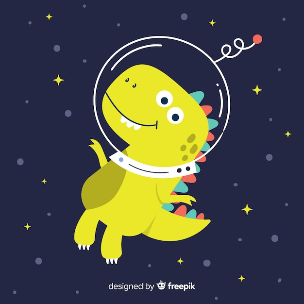 Fondo de t-rex dibujado a mano