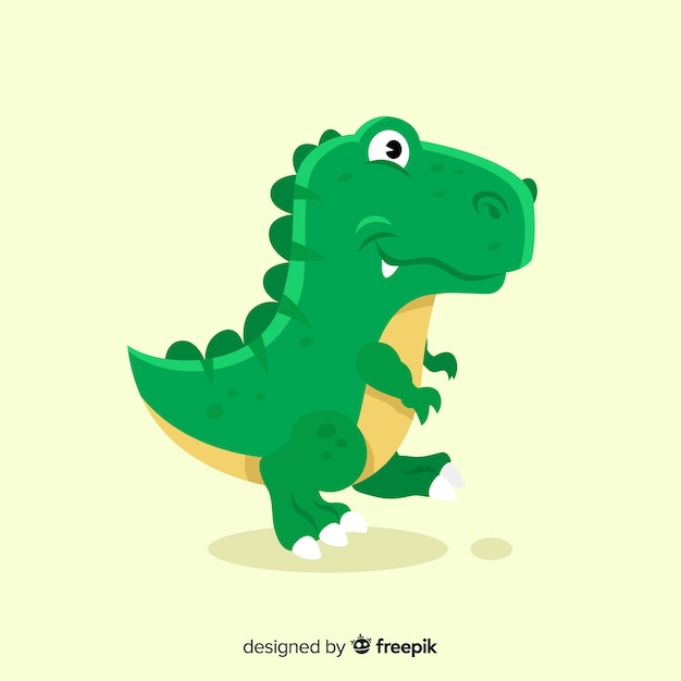 Vector fondo de t-rex en diseño plano