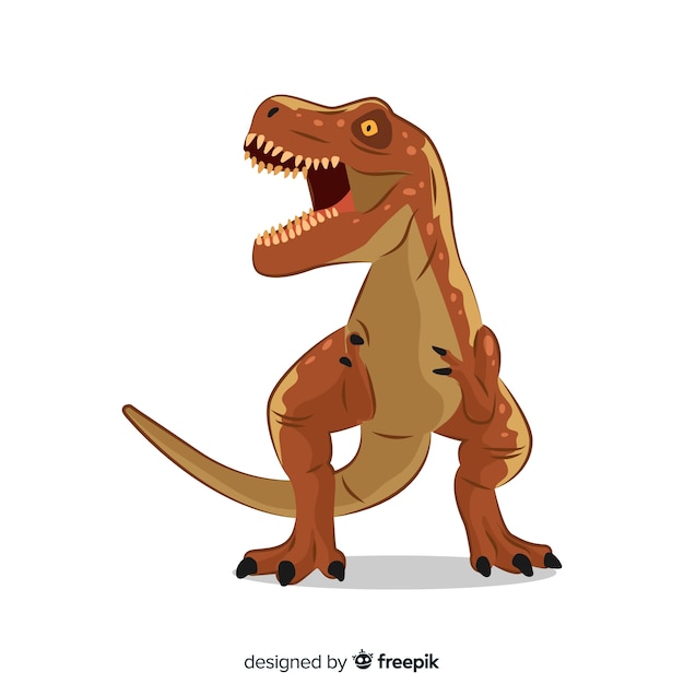 Fondo de t-rex en diseño plano