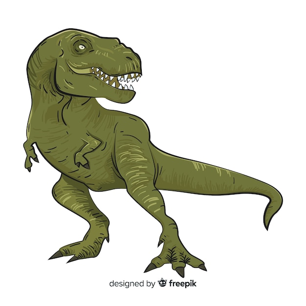 Vector fondo de t-rex en diseño plano