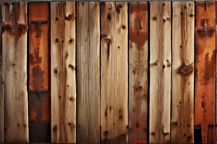 Vector fondo de tabla de madera rústica con textura desgastada fondo de tablas de madera viejas desgastadas
