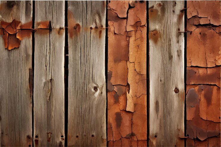 Vector fondo de tabla de madera rústica con textura desgastada fondo de tablas de madera viejas desgastadas