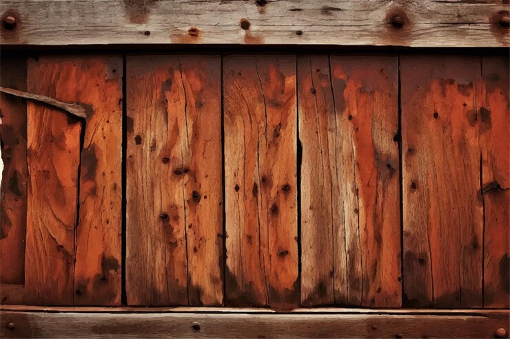 Vector fondo de tablas de madera rústica con textura desgastada fondo de tables de madera viejas y oxidadas
