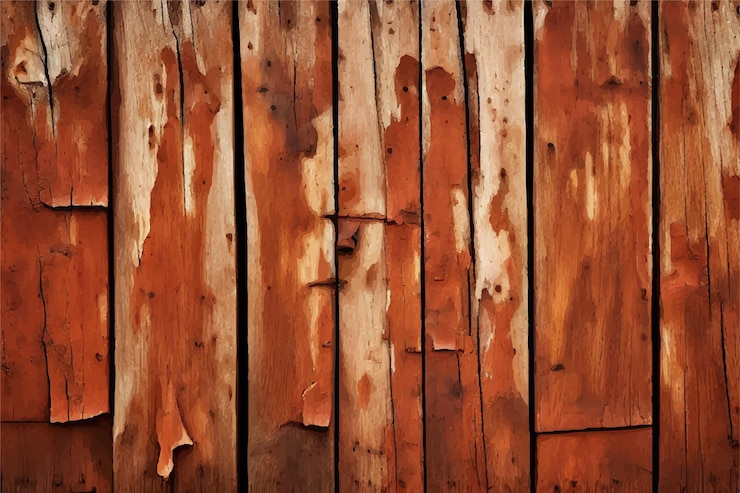 Vector fondo de tablas de madera rústica con textura desgastada fondo de tables de madera viejas y oxidadas