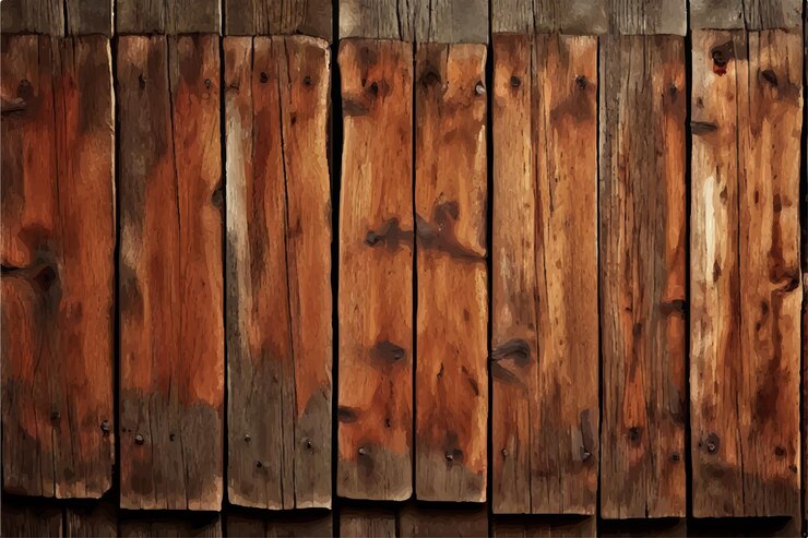Vector fondo de tablas de madera rústica con textura desgastada fondo de tables de madera viejas y oxidadas