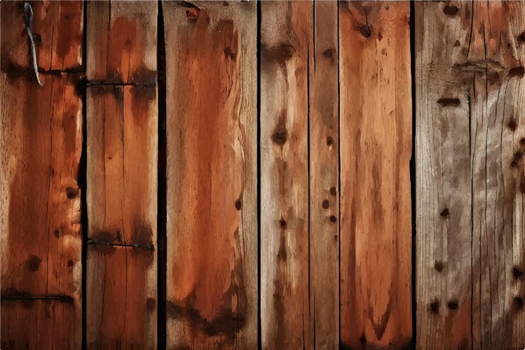 Vector fondo de tablas de madera rústica con textura desgastada fondo de tables de madera viejas y oxidadas