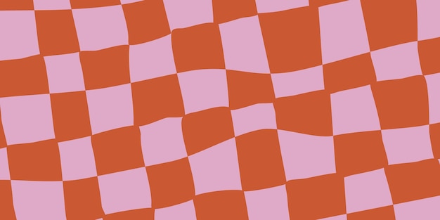 Fondo de tablero de ajedrez retro para diseño de impresión Fondo geométrico Tablero de ajedrez retro psicodélico Patrón de vector abstracto Fondo de pantalla psicodélico Patrón óptico Textura abstracta