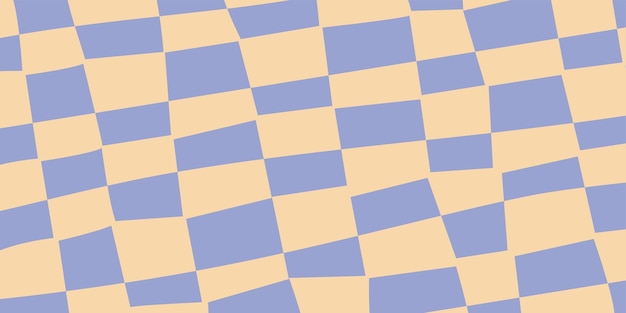 Fondo de tablero de ajedrez retro para diseño de impresión Fondo geométrico Tablero de ajedrez retro psicodélico Patrón de vector abstracto Fondo de pantalla psicodélico Patrón óptico Textura abstracta