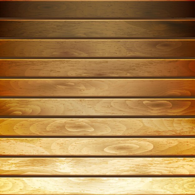 Fondo de tablones de madera horizontales en colores marrones degradados