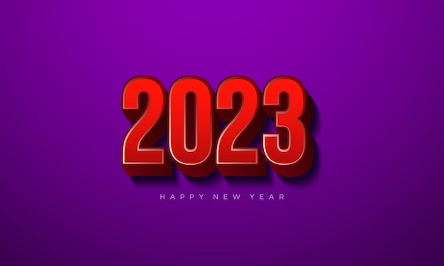 Fondo de tarjeta 2023 con números rojos 3d