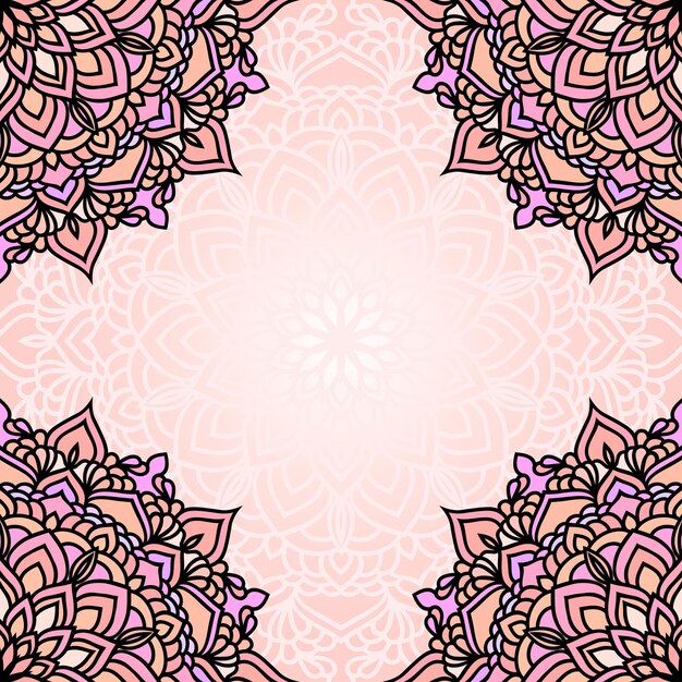 Fondo de tarjeta de encaje étnico ornamental oriental dibujado a mano para diseño de camisetas, tarjetas vintage, invitaciones a fiestas, carteles de yoga, pañuelos de moda, bufandas, folletos, álbumes de regalos, álbumes de recortes, etc.