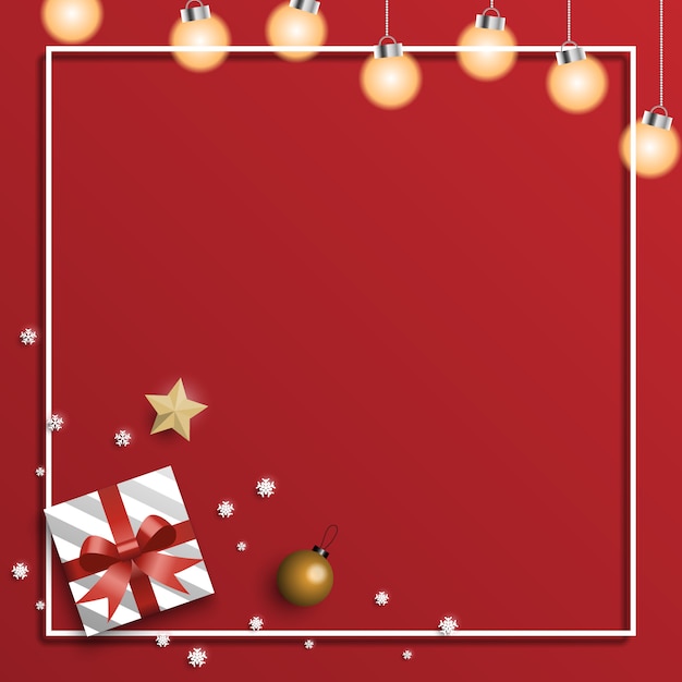 Fondo de tarjeta de felicitación de navidad con cajas de regalos