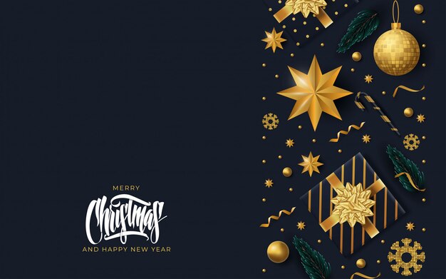 Fondo de tarjeta de felicitación de Navidad feliz