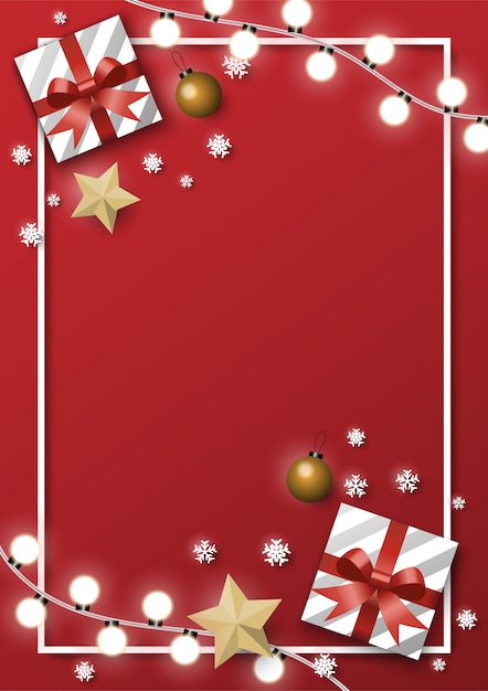 Fondo de tarjeta de felicitación de Navidad