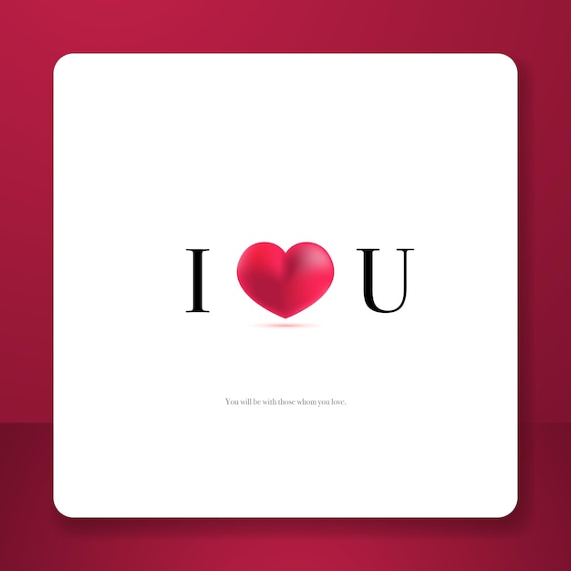 Fondo de tarjeta de felicitación de San Valentín feliz rojo blanco con tamaño cuadrado para publicación en redes sociales Fondo de forma de hogar Ilustración vectorial