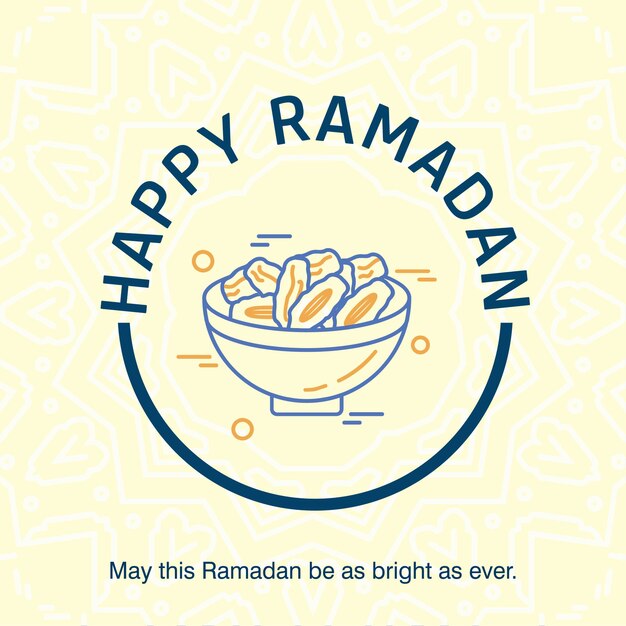 Fondo de tarjeta de felicitación de vector de Ramadan Kareem