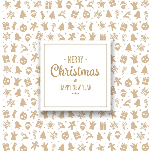 El fondo de la tarjeta de Feliz Navidad de Oro