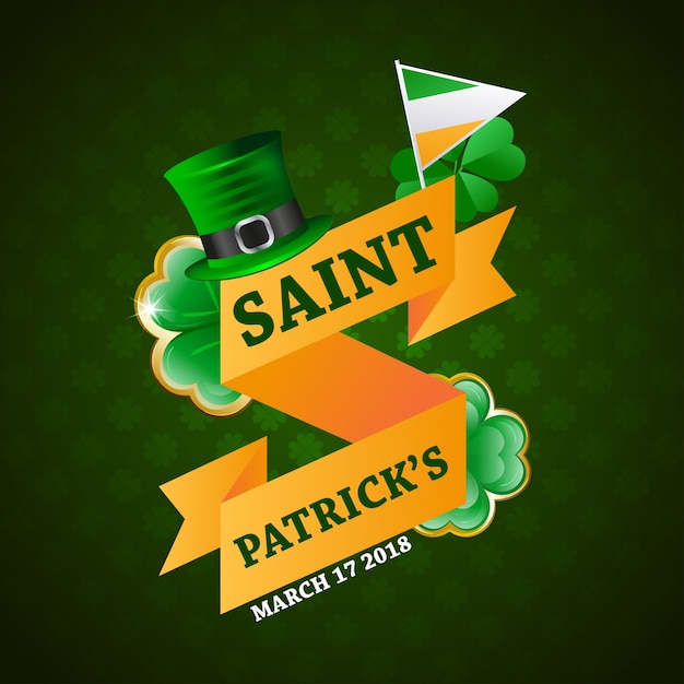 Fondo de la tarjeta de invitación de san patricio