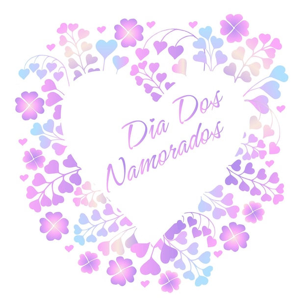 Fondo de tarjetas de felicitación Dia Dos Namorados