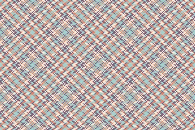 Fondo de tartán sin costuras de vector de patrón de cuadros con una tela de textura a cuadros en colores claros y pastel