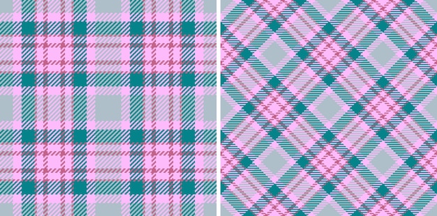 Fondo de tartán inconsútil Textura tela textil Cuadros vector patrón comprobar
