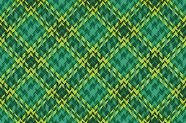 Fondo tartán textil Cheque inconsútil a cuadros Patrón textura vector tela