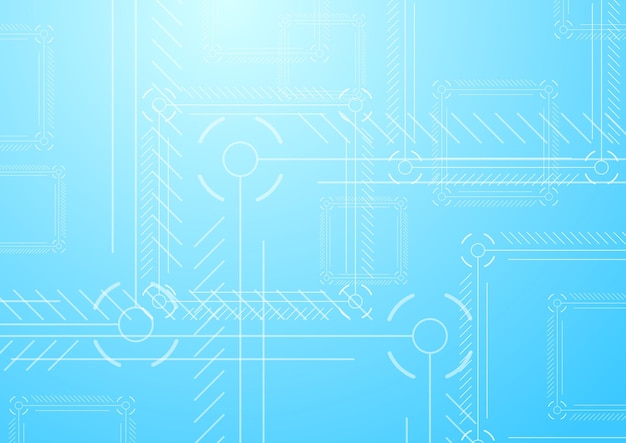 Fondo de tecnología abstracta azul claro