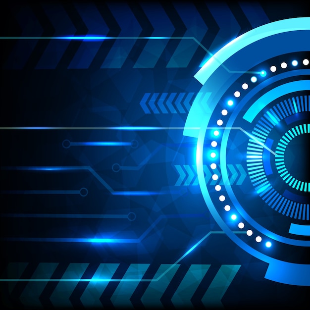 Fondo de tecnología abstracta azul.