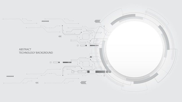 Fondo de tecnología abstracta blanco gris, conexión digital de alta tecnología, comunicación, alta tecnología