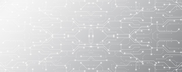 Fondo de tecnología abstracta blanco gris, conexión digital de alta tecnología, comunicación, alta tecnología