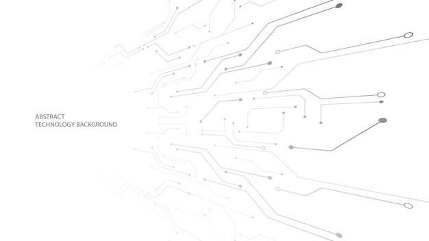 Fondo de tecnología abstracta blanco gris, conexión digital de alta tecnología, comunicación, alta tecnología
