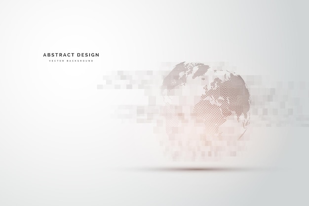 Fondo de tecnología abstracta Concepto de comunicación de alta tecnología Fondo de innovación digital futurista para web global, conexión, ciencia. Ilustración vectorial