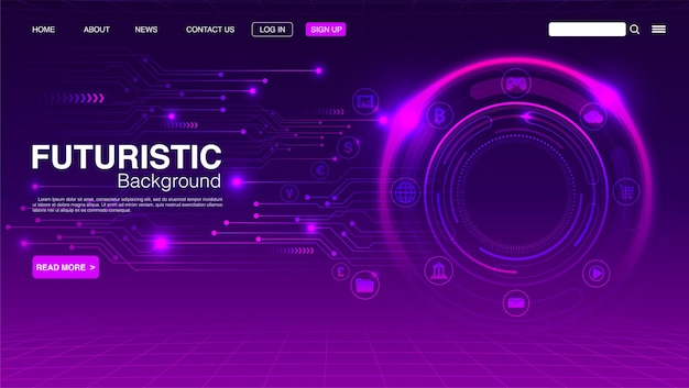 Fondo de tecnología abstracta. Concepto de fondo futurista. EPS vectoriales 10