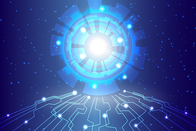Fondo de tecnología abstracta Fondo digital de comunicación de alta tecnología