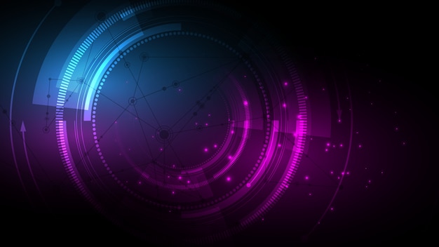 Fondo de tecnología abstracta Fondo de innovación de concepto de comunicación de alta tecnología