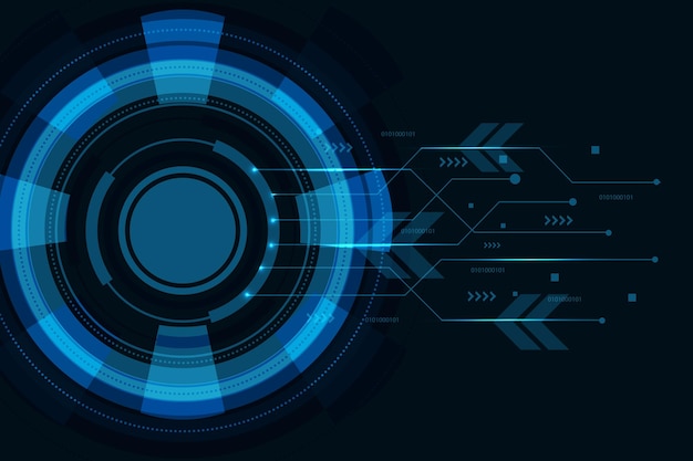 Fondo de tecnología abstracta Fondo de innovación del concepto de comunicación de alta tecnología