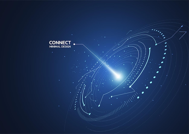Fondo de tecnología abstracta con grandes datos conexión a Internet sentido abstracto de la ciencia